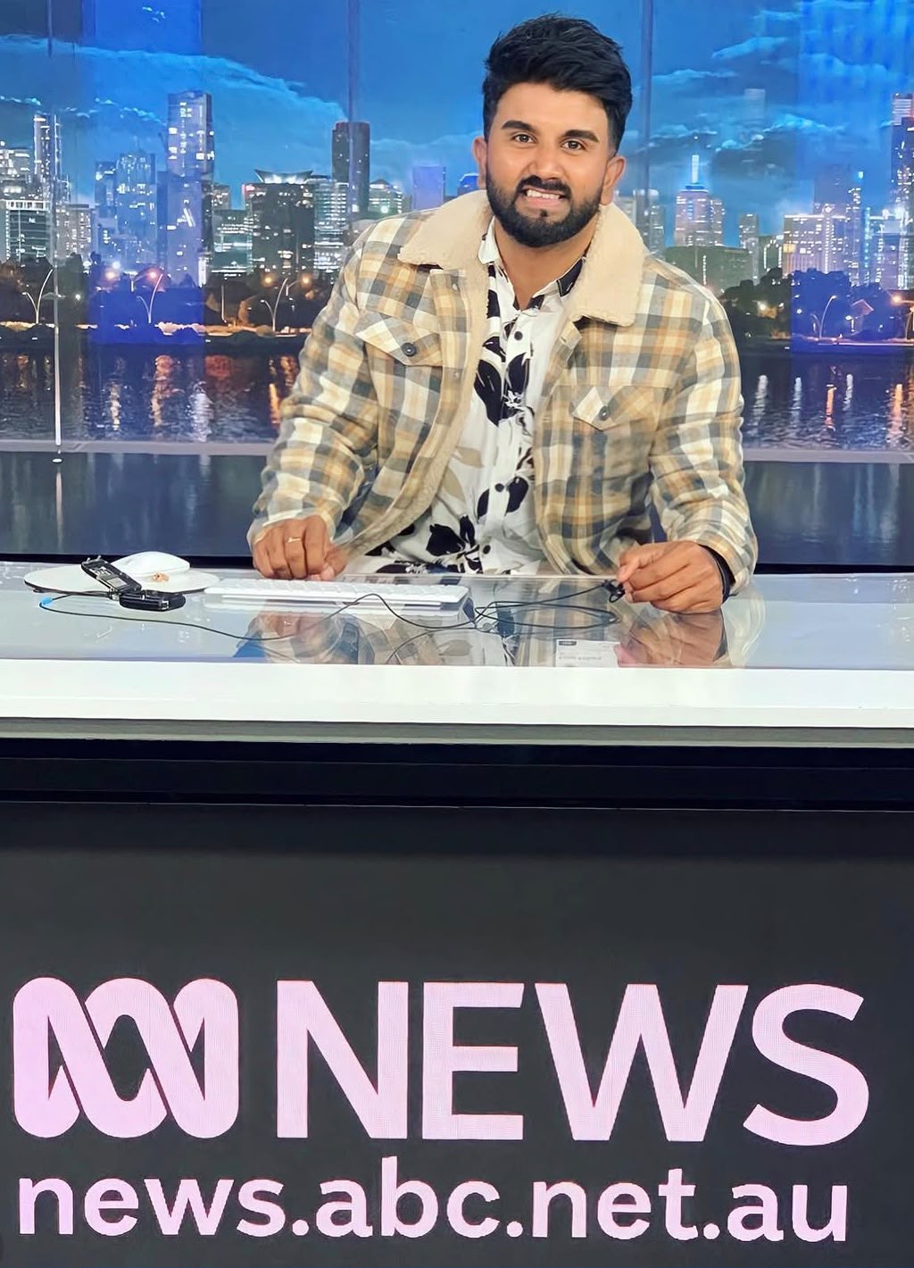 Kasun Kalhara at the ABC News studio